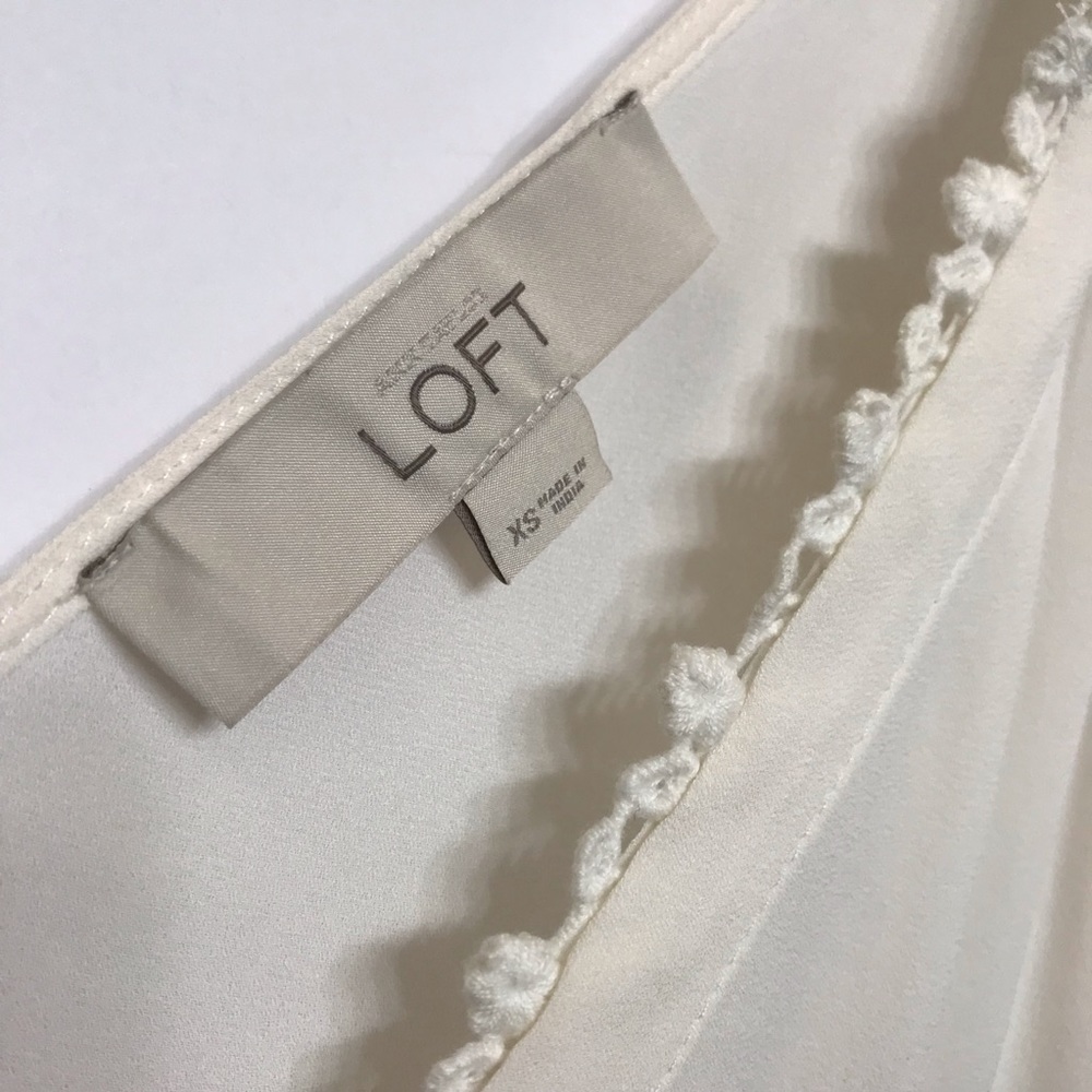 LOFT Tank Top with Crochet Trim Detail, Size XS - Picture 3 of 8